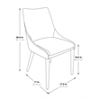 Scranton & Co Mid-Century Dining Accent Chair in Navy Blue 2 Pack