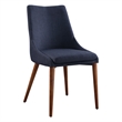 Scranton & Co Mid-Century Dining Accent Chair in Navy Blue 2 Pack