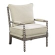 Scranton & Co Contemporary Spindle Arm Chair in Linen Beige Fabric