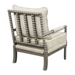 Scranton & Co Contemporary Spindle Arm Chair in Linen Beige Fabric