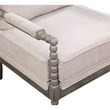 Scranton & Co Contemporary Spindle Arm Chair in Linen Beige Fabric