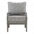 Scranton & Co Contemporary Spindle Arm Chair in Graphite Gray Fabric