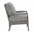 Scranton & Co Contemporary Spindle Arm Chair in Graphite Gray Fabric
