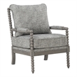 Scranton & Co Contemporary Spindle Arm Chair in Graphite Gray Fabric