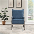 Scranton & Co Contemporary Spindle Arm Chair in Azure Blue Fabric