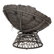 Scranton & Co Contemporary Swivel Chair in Brown with Brown Wicker Frame