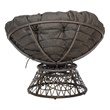 Scranton & Co Contemporary Swivel Chair in Brown with Brown Wicker Frame