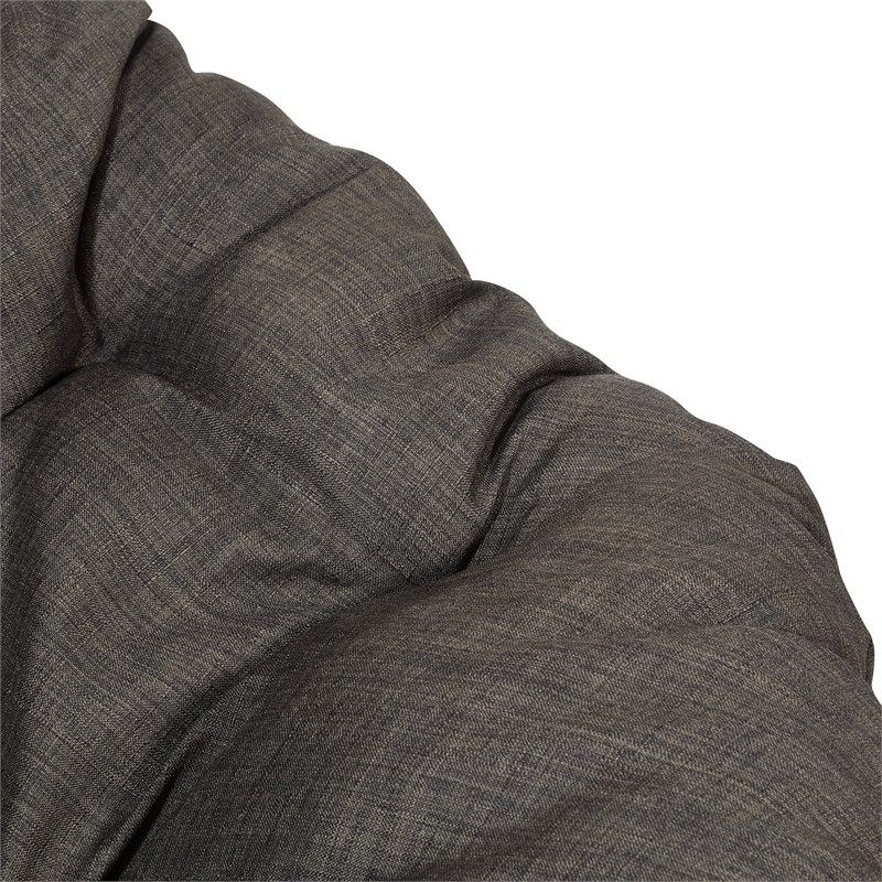Scranton & Co Contemporary Swivel Chair in Brown with Brown Wicker Frame