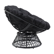 Scranton & Co Boho Swivel Chair in Black with Resin Wicker Frame