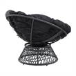Scranton & Co Boho Swivel Chair in Black with Resin Wicker Frame