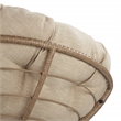 Scranton & Co Boho Swivel Chair in Cream with Natural Wicker Weave Frame
