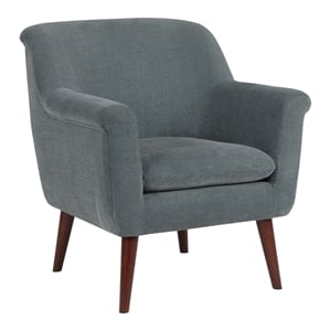 Scranton & Co Mid-Century Modern Accent Chair in Slate with Coffee Legs