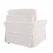 Scranton & Co Cottage Chair with Ivory Beige Washable Fabric Slip Cover