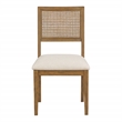 Scranton & Co Cane Back Dining Chair 2 Pack in Linen with Coastal Wash