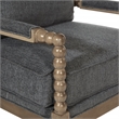 Scranton & Co Spindle Accent Chair in Charcoal with Rustic Brown Finish