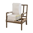 Scranton & Co Spindle Accent Chair in Fog Brown with Rustic Brown Finish