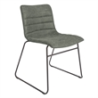 Scranton & Co Stacking Chair in Olive Green Faux Leather Black Base 2 Pack
