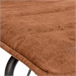 Scranton & Co Stacking Chair in Sand Brown Faux Leather Black Base 2 Pack