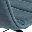 Scranton & Co Stacking Chair in Navy Blue Faux Leather Black Base 2 Pack