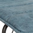 Scranton & Co Stacking Chair in Navy Blue Faux Leather Black Base 2 Pack