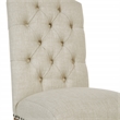 Scranton & Co Tufted Dining Chair in Linen Cream with Nailhead Trim