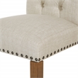 Scranton & Co Tufted Dining Chair in Linen Cream with Nailhead Trim