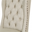Scranton & Co Tufted Wing Dining Chair in Linen Cream with Nailhead Trim