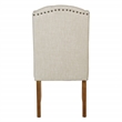 Scranton & Co Tufted Wing Dining Chair in Linen Cream with Nailhead Trim