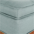 Scranton & Co Mid-Century Modern Storage Bench in Sea Blue with Spice Legs