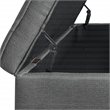 Scranton & Co Mid-Century Modern Storage Bench in Charcoal with Spice Legs