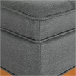 Scranton & Co Mid-Century Modern Storage Bench in Charcoal with Spice Legs