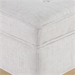 Scranton & Co Mid-Century Modern Storage Bench in Linen White with Wood Legs