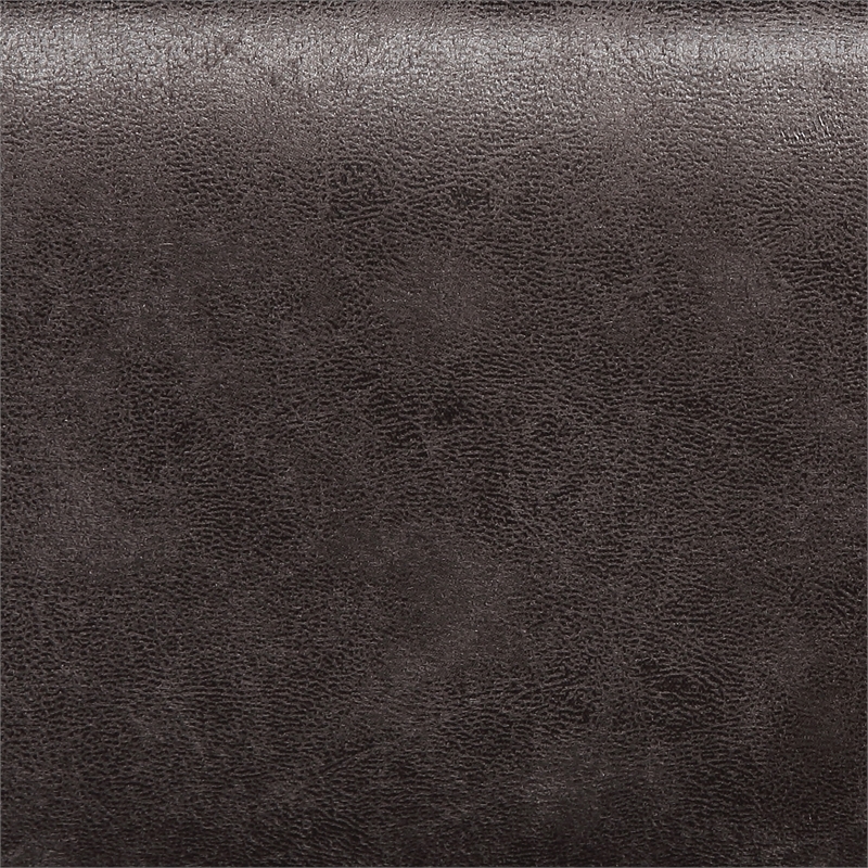 Scranton & Co Mid-Century Storage Bench in Charcoal Faux Leather