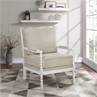 Scranton & Co Classic Spindle Chair in Linen White with Antique White Frame