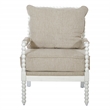 Scranton & Co Classic Spindle Chair in Linen White with Antique White Frame
