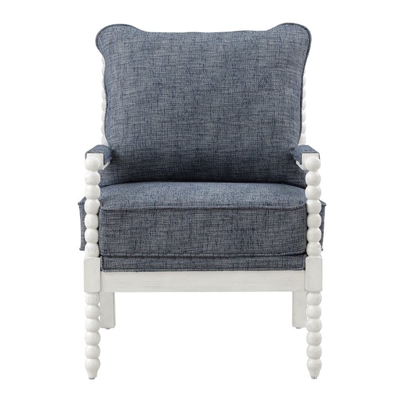 Scranton & Co Classic Spindle Chair in Indigo with Antique White Frame