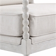 Scranton & Co Classic Spindle Arm Chair in Linen Beige with White Frame