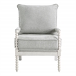 Scranton & Co Spindle Accent Chair in Smoke Gray with White Frame