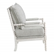 Scranton & Co Spindle Accent Chair in Smoke Gray with White Frame