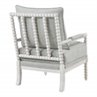 Scranton & Co Spindle Accent Chair in Smoke Gray with White Frame