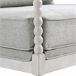 Scranton & Co Spindle Accent Chair in Smoke Gray with White Frame