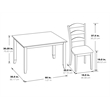 Scranton & Co 7-Piece Wood Dining Table Set in Natural Top and Gray Base