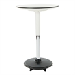 Scranton & Co Height Adjustable Table 21 to 31 Inches in White Laminate