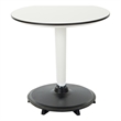 Scranton & Co Height Adjustable Table 21 to 31 Inches in White Laminate