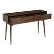 Scranton & Co Walnut Brown Wood Console Table with 2 Drawers and Storage
