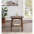 Scranton & Co Walnut Brown Wood Accent Table with Lower Storage Shelf