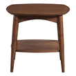 Scranton & Co Walnut Brown Wood Accent Table with Lower Storage Shelf
