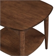 Scranton & Co Walnut Brown Wood Accent Table with Lower Storage Shelf