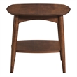 Scranton & Co Walnut Brown Wood Accent Table with Lower Storage Shelf