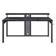 Scranton & Co 63-Inch Gaming Desk in Black with RGB LED Lights and USB Hub